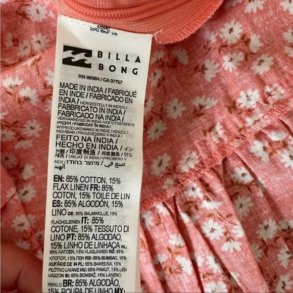 Billabong X The Salty Blonde pink ruffle floral skirt - Picture 5 of 10